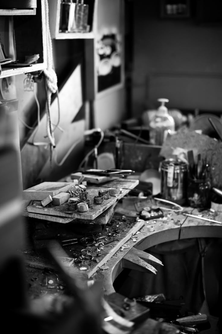 Taller de joyería - espacio de trabajo artesanal